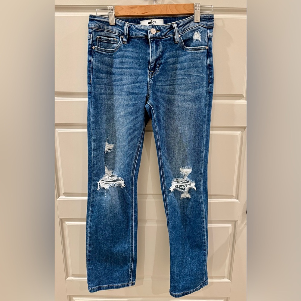 Classic Blue Distressed Women's Jeans